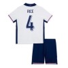 Maillot de Supporter Angleterre Rice 4 Domicile Euro 2024 Pour Enfant